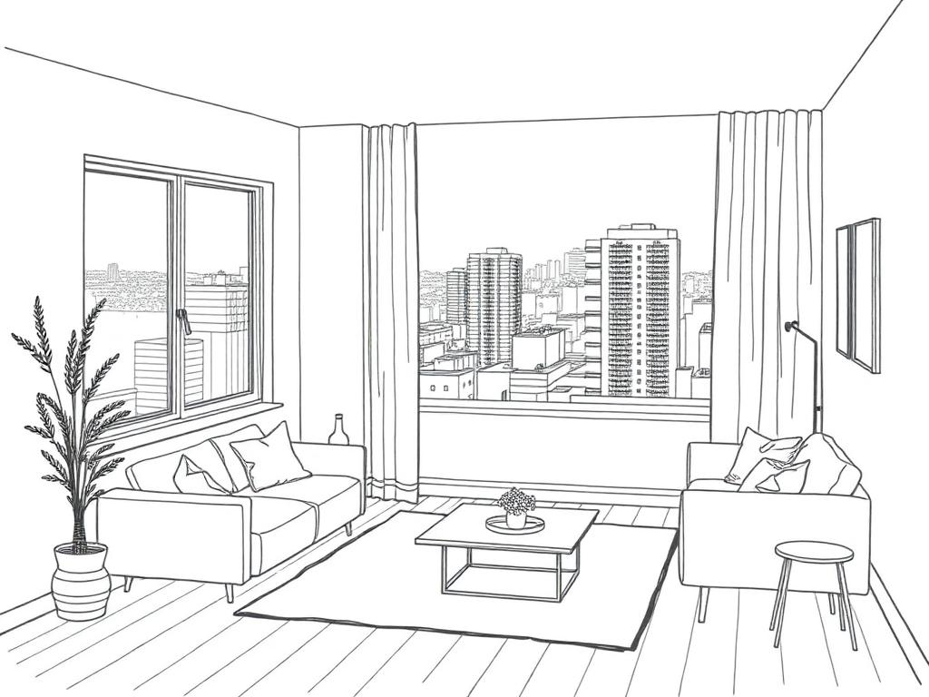 Two-room apartment, top floor